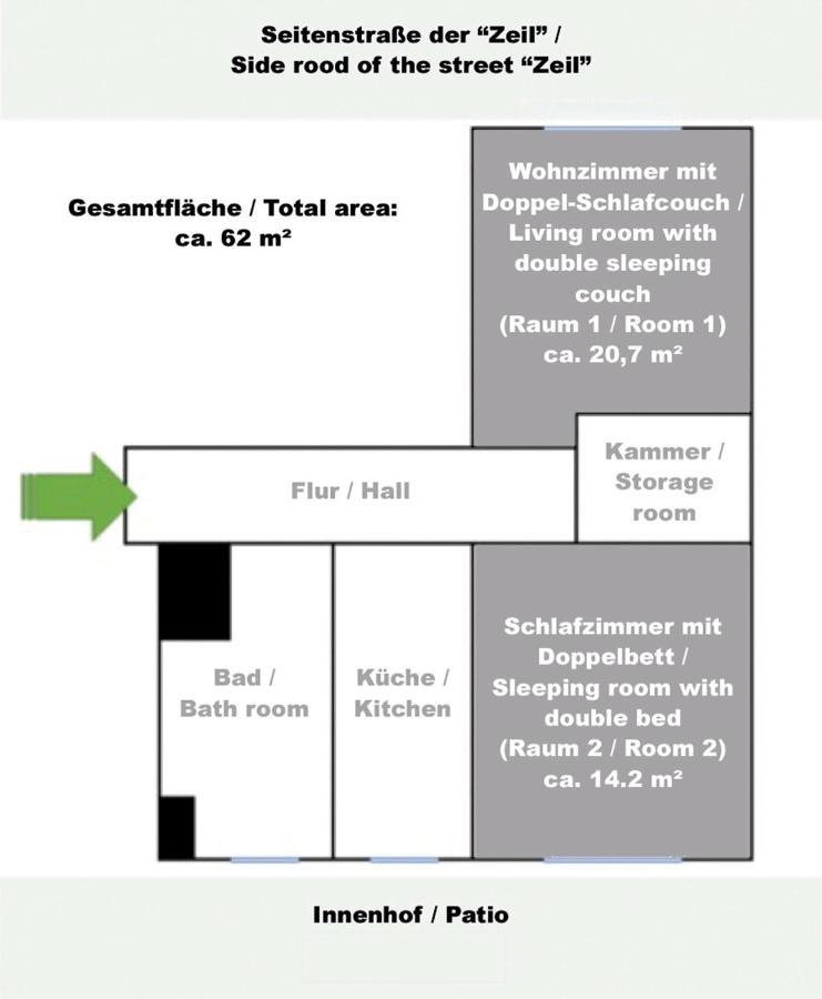 Apartment Im Zentrum Frankfurt am Main Bagian luar foto